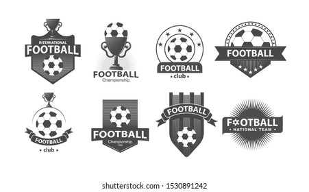 Soccer Football Badgecovers Posters Flyers Design Stock Vector (Royalty ...