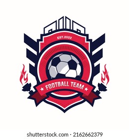 Soccer Football Badge Logo Design Templates | Sport Team Identity Vector Illustrations Isolated On White Background