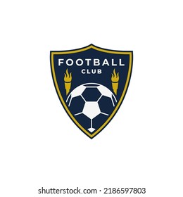 Soccer Football Badge Logo Design Template Stock Vector (Royalty Free ...