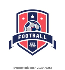 Soccer Football Badge Logo Design Templates. Sport Team Identity Vector Illustrations isolated on white Background