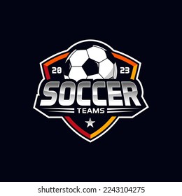 Soccer Football Badge Logo Design Templates. 