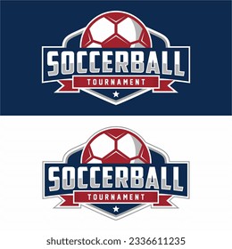 Soccer Football Badge Logo Design Templates. Sport Team Identity Vector Illustration.