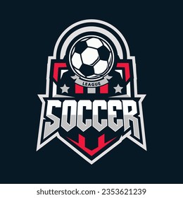 Soccer Football Badge Logo Design Templates | Sport Team Identity Vector Illustrations isolated on white Background