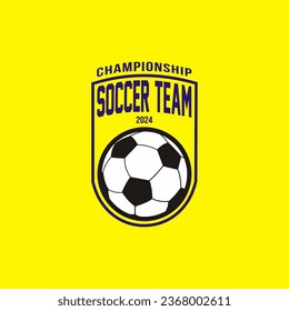 Soccer Football Badge Logo Design Templates. Sport Team Identity Vector Illustration.