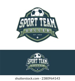 Soccer Football Badge Logo Design Templates. Sport Team Identity Vector Illustration.