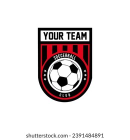 Soccer Football Badge Logo Design Templates | Sport Team Identity Vector Illustrations isolated on white Background