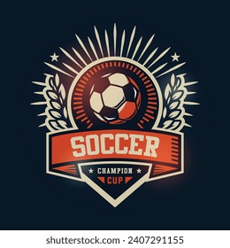 Soccer Football Badge Logo Design Templates | Sport Team Identity Vector Illustrations isolated on white Background
