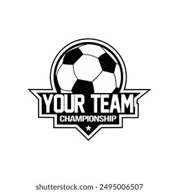 Soccer Football Badge Logo Design Templates | Sport Team Identity Vector Illustrations isolated on white Background	