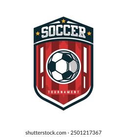 Soccer Football Badge Logo Design Templates | Sport Team Identity Vector Illustrations isolated on white Background