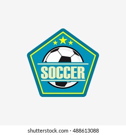 Soccer Football Badge Logo Design Templates. Sport Team Identity Vector Illustrations.