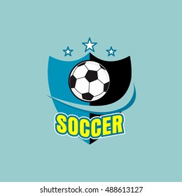 Soccer Football Badge Logo Design Templates. Sport Team Identity Vector Illustrations.