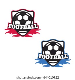 Soccer Football Badge Logo Design Template 