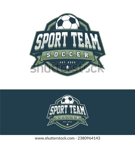 Soccer Football Badge Logo Design Templates. Sport Team Identity Vector Illustration.