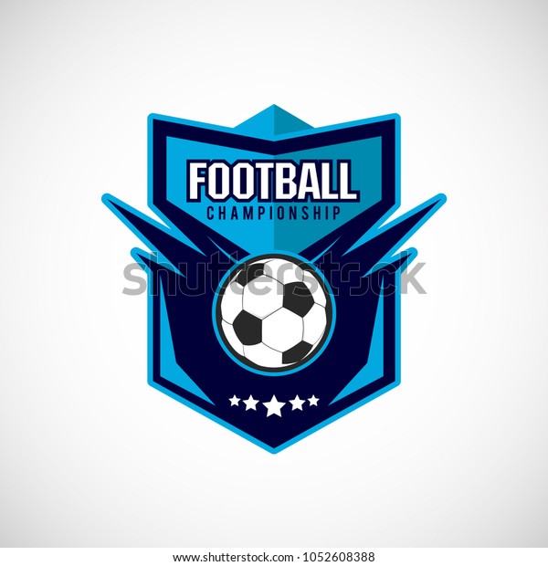 Soccer Football Badge Logo Design Templates Stock Image Download Now