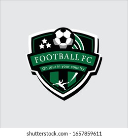 Soccer Or Football Badge Logo. Green Design For Football Team