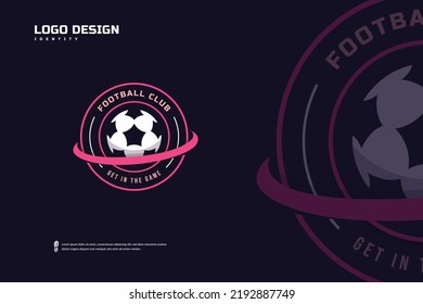 Soccer Football Badge Logo, Sport Team Identity vector. Soccer tournament template, E-Sport badge design