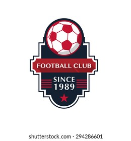 Soccer Football Retro Badge Logo Design Stock Vector (Royalty Free ...