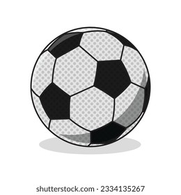 Soccer Football ball cartoon vector flat art design illustration template free editable