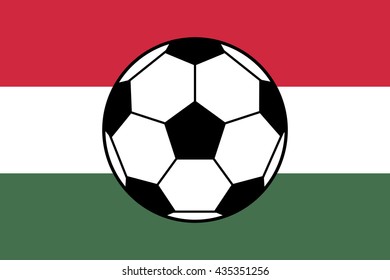 Soccer Football soccer ball icon Vector illustration. Hungary football championship. Europe.