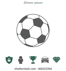 Soccer (football) ball icon. vector illustration