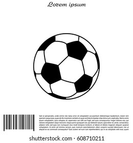 Soccer (football) ball icon. vector illustration