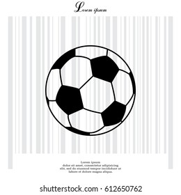 Soccer (football) ball icon. vector illustration