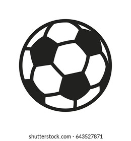 Soccer Football Ball Minimal Flat Line Outline Stroke Icon Pictogram Symbol