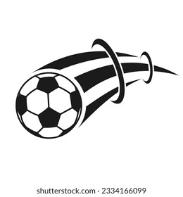 Soccer Football Ball with moving motion effect cartoon vector flat art design illustration template free editable