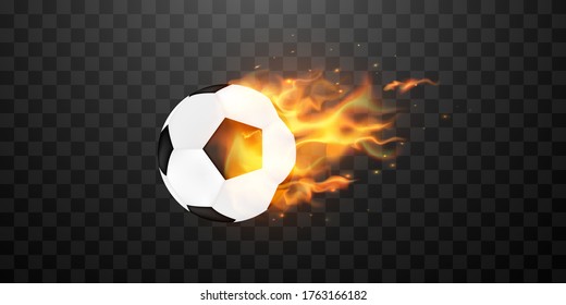 Soccer Football Ball on fire