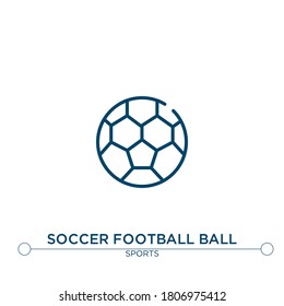 soccer football ball outline vector icon. simple element illustration. soccer football ball outline icon from sport concept. can be used for web and mobile

