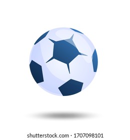 Soccer or football ball realistic vector illustration isolated on white background.