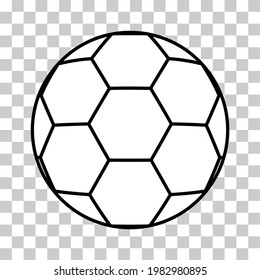 Soccer, football ball symbol, single goal isolated design vector illustration, web game  object .