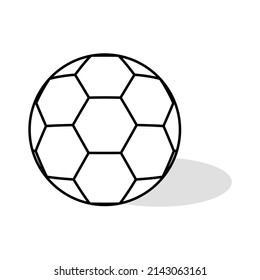 Soccer, football ball symbol, single goal isolated design vector illustration, web game object .
