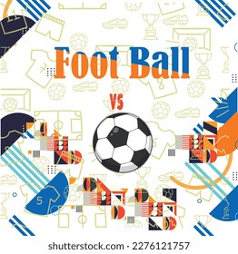 Soccer ,football banner vector art design.