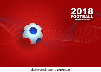 Soccer or football championship background template