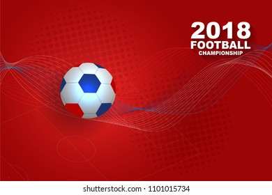 Soccer or football championship background template