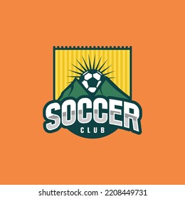 Soccer Football Club Badge Logo Template Vector Background