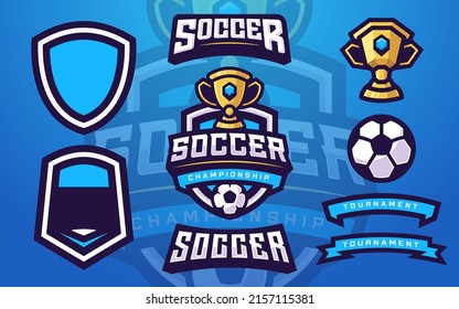 Premium Vector  Soccer championship logo club competition