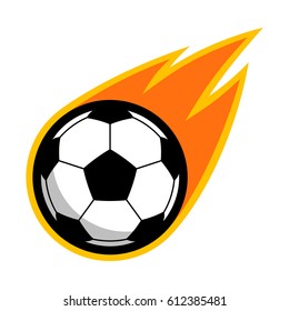 Soccer Football Comet Fire Tail Flying