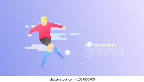 Soccer Football concept, player man-Vector illustration