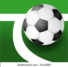 soccer football at the corner