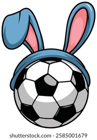 soccer football creative art with rabbit hear stock photos illustration