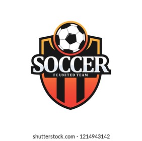 soccer football crest emblem vector logo design template inspiration for team, club, apparel, badge and identity