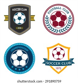 Soccer Football Crests Logo Emblems Stock Vector (Royalty Free ...