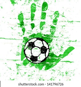 soccer / football design, grungy, vector