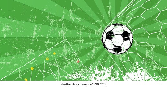 Soccer / Football design template or background, free copy space, vector 