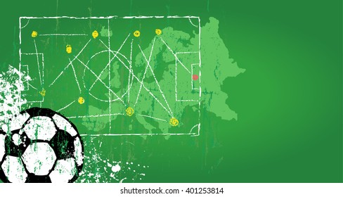 Soccer / Football design template for the great soccer event in france,free copy space, good as banner
