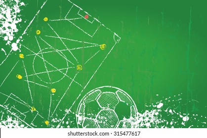 Soccer or Football design template,free copy space, vector , fictional artwork