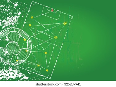 Soccer or Football design template,free copy space, fictional artwork