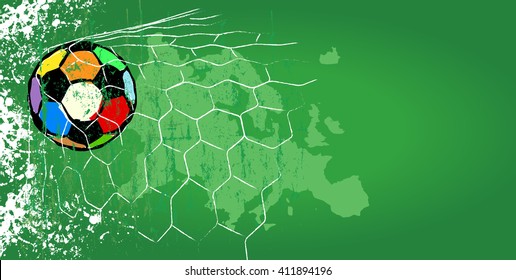 Soccer / Football design template,great soccer event in france,free copy space, vector 